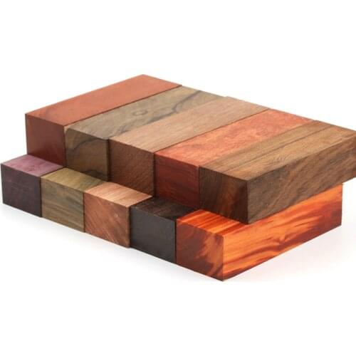 1PCS Knife Handle Material Handmade Ebony Rosewood DIY Knife Handle Small Town Ruler Material 12*4*3cm Woodwork