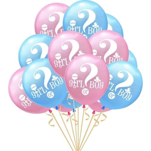 10pcs Gender Reveal Balloon Baby Shower Party Decor Girls or Boy? Balloon Party Decoration Birthday Balloon