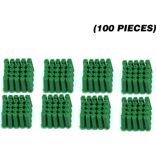 100 pcs of M6 green plastic expansion pipe anchor rubber plug dry wall screw rubber anchor self tapping screw expansion pipe