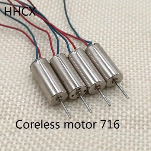 2PCS/LOT Micro Coreless motor 716 for DIY Helicopter 3.7VDC 45000RPM 7*16 MM 7mm x 16mm