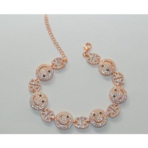 2016 Fashion girl jewelry becautiful Face Smile smily charm bracelet For Women