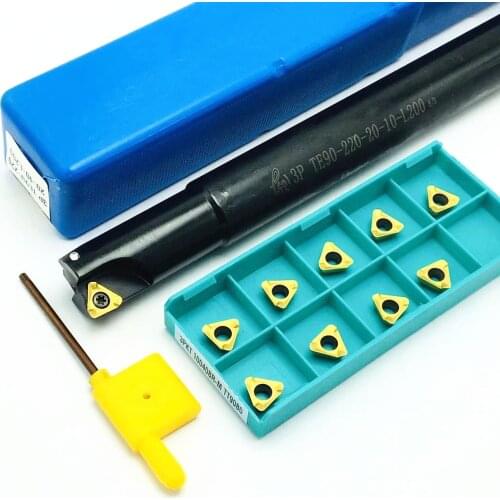 3P TE90-220 / 116 / 220-10-160L Fast End Mill Tool Holder 3P TE90 Degree Angle Pin Milling Tool Holder 10pcs 3PKT100408R Carbide