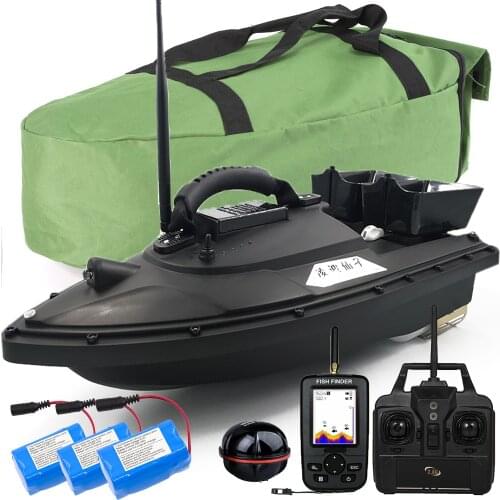 500M Wireless Fishing Bait Boat Remote Control Toy Boat Carp Hook Speedboat LCD Fishfinders 2 Motors With Soanr Sensor