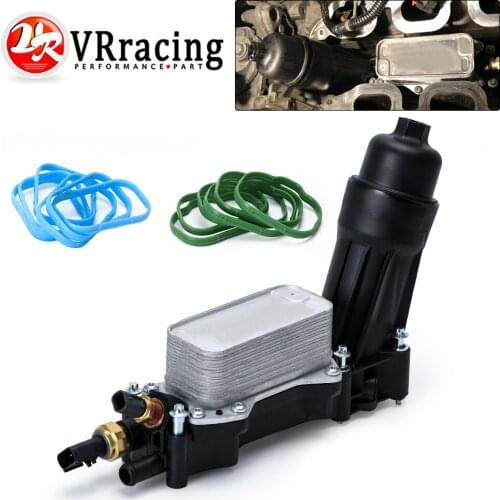 Aluminum Engine Oil Cooler & Filter Housing Adapter Kit With Sensors Gaskets For Jeep Dodge Chrysler 14-17 3.6L V6 68105583AF