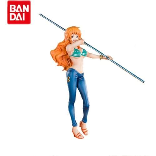 Bandai Original ZERO 20th ONE PIECE Anime Figures Nami Action Figure Collections Hand-Model Dolls Kids Toys Gifts