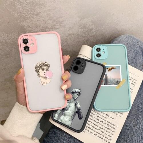 David Art Funny Pattern Case For iPhone 12 mini 11 Pro Max 6s 7 8 Plus X XS MAX XR SE 2020 Hard PC Shockproof Phone Cover Fundas