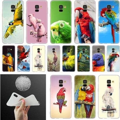 Animal parrot pattern Phone Case For Samsung Galaxy A10 A20 A30 A40 A50 A60 A70 A6 A8 Plus A7 A9 2018 A3 A5 2017 Soft Cover