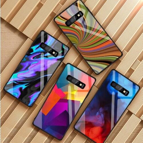Colorful art Tempered Glass Phone Case For Samsung Galaxy S8 S9 S10 S20 PLUS J6 J8 2018 NOTE 8 9 10 Cover Shell