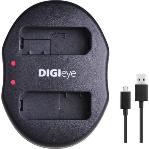 EN-EL14 EN-EL14A Dual Usb Charger for Nikon D3100 D3200 D3300 D3400 D3500 D5600 D5100 D5200 P7000