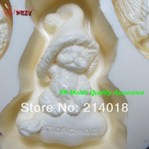 Soap Mold Fondant Cake Decoration Mold Wholesale Handmade Soap Mold NO.:SO383 Teddy Bear Modelling Silicon Cute Moulds PRZY