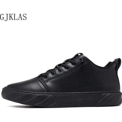 Slip on Leather Shoes Men Sneakers Classic Breathable Fashion Men Casual Shoes Black Sneaker Comfy White Sport Shoes for Men