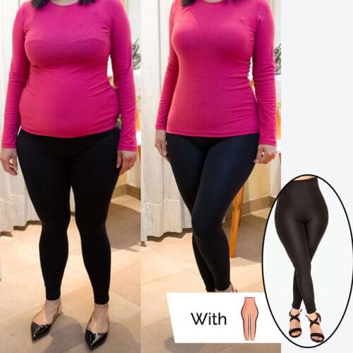 Seamless Plus Size High Waist Shaping Black Leggings for Women Fitness Push Up Leggings Stepping on Feet Leggins Mujer 2019
