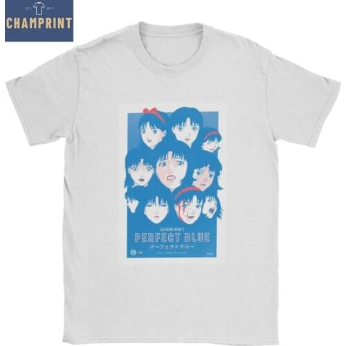 Perfect Blue T Shirt Men Cotton Humorous T-Shirts Crewneck Anime Tees Short Sleeve Clothing New Arrival