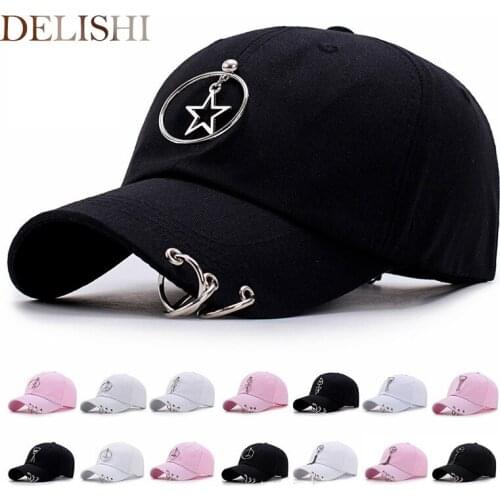 New fashion mens and womens baseball caps with iron hoops Snapback Hip Hop Hats For Women Men Dad Hat Kpop Dropshipping Gorras