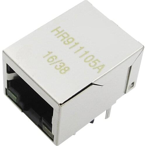 New 50PCS/LOT HR911105 HR911105A Single Port RJ45 Connector