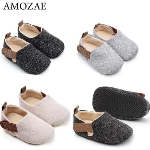 Baby Boy Shoes Infant Soft First Walkers Toddler Kids Nonslip Indoor Outdoor Shoes Spring Autumn Cotton Fabric Prewalkers