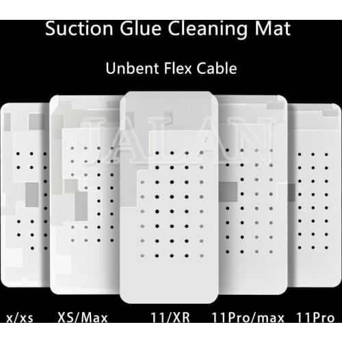 OCA Glue Remove Rubber Mat For X XS MAX XR 11Pro MAX LCD Digitizer Screen Unbent Flex Cable Suction Positioning Glue Cleaning