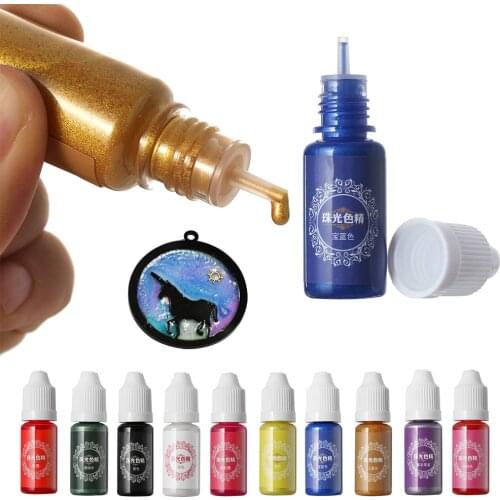 10 Colors Liquid Pearl Resin Pigment Dye Uv Resin Epoxy Resin Diy Making Crafts Jewelry Accessories Crafts