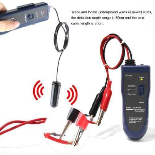 Underground wire locator Wire Finder NF-816L Underground Cable Detection Instrument Wiring Line Finder with Rechargeable battery