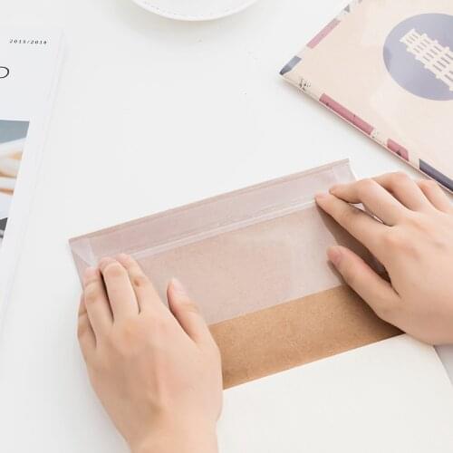 DL Transparent cover slip waterproof thickening of primary and middle school students in school learning activities of 10 packet