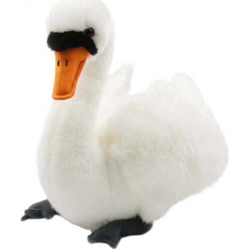 Lifelike White Swan Goose Simulation Animal Soft Stuffed Plush Toy Doll Children Baby Christmas Gift 28cm