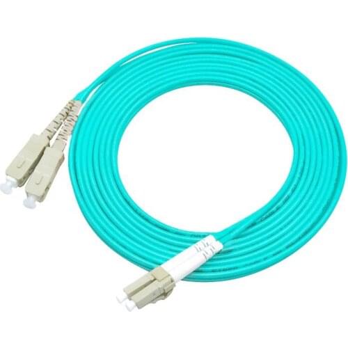 SC/UPC-LC/UPC Multi-Mode OM3 Fiber Cable Multimode Duplex Fiber Optical Jumper Patch Cord 3M 5M 10M 25m NoOptical cable jumper