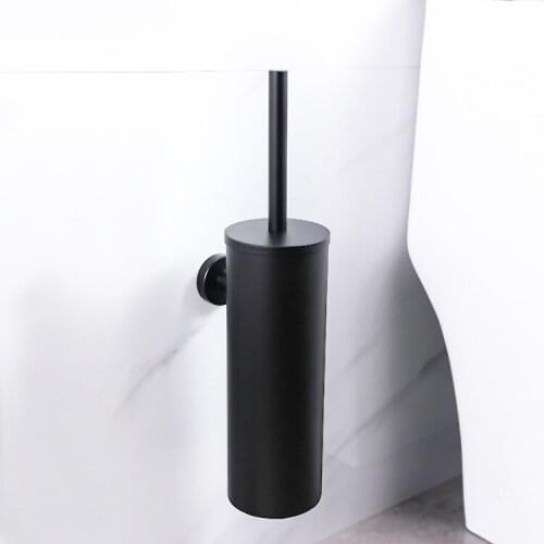 Matt black 304 Stainless Steel Toilet brush cleaning brush toilet brush wall mounten Deodorant toilet brush Bathroom Accessories