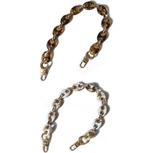 Resin Chain Replacement Strap Purses Handle Acrylic Chains Straps for Evening Clutch DIY Handbag Accessory Decoration