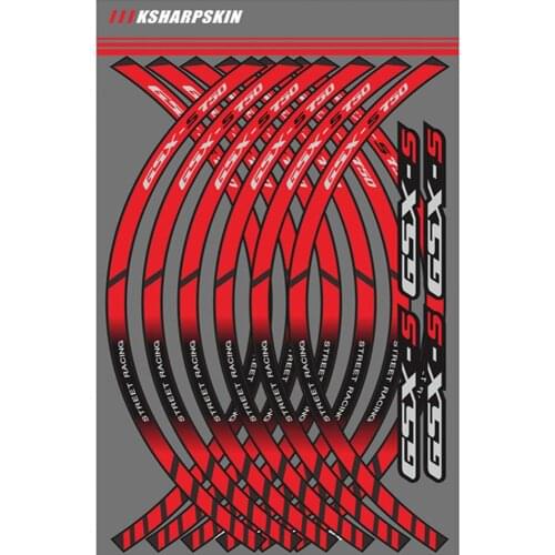 Motorcycle Wheel Rim Decals Wheel Reflective Stickers Stripes For Suzuki GSX-S750