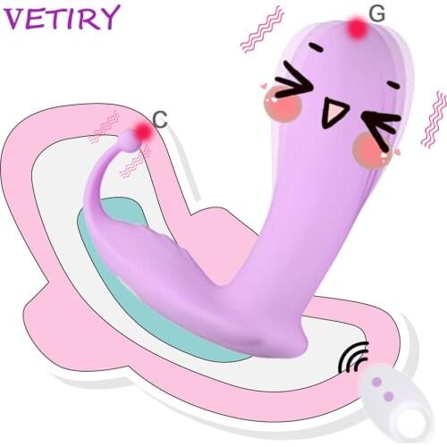 VETIRY Wear Dildo Vibrator Remote Control Heating Panties Vibrators Female Masturbation G Spot Clit Stimulate Sex Toys for Woman