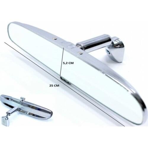 MIRROR INTERIOR NICKEL (NOVA) 25CMX5,2CM Interior Mirror Special Bonding Interior Rear View Mirror Nickel Plated Chrome