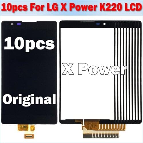 10pcs/Lot For LG X Power K220DS K220 LCD Display Touch Screen With Frame Digitizer Assembly Replacement For LG X Power K220 LCD