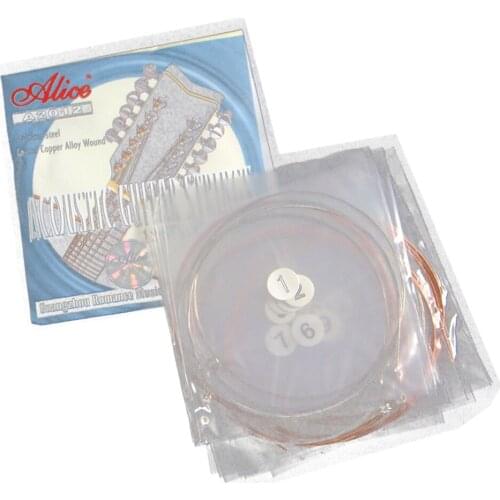 12PCS Acoustic Folk Guitar Replacement Strings E / B / G / D / A / E Fast