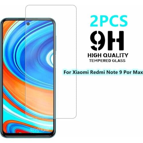 2Pcs Glass For Redmi Note 9 Pro Max Tempered Glass Screen Protector Protective Phone Film For Xiaomi Redmi Note 9 Pro Max Glass