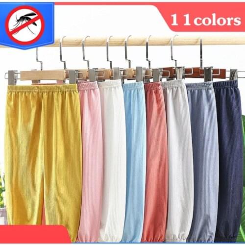 24M-9T Newborn 2021 Pants Solid Color Four Seasons Baby Boy Soft Girl Pants Baby Girls Trousers Anti-mosquito Pants Boys Unisex