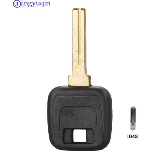 Jingyuqin Transponder Car Key With ID48 Chip For Volvo VOLVO S40 V40 D30 S60 S80 XC90 XC60 Blank Key Case Fob Uncut NE66 Blade
