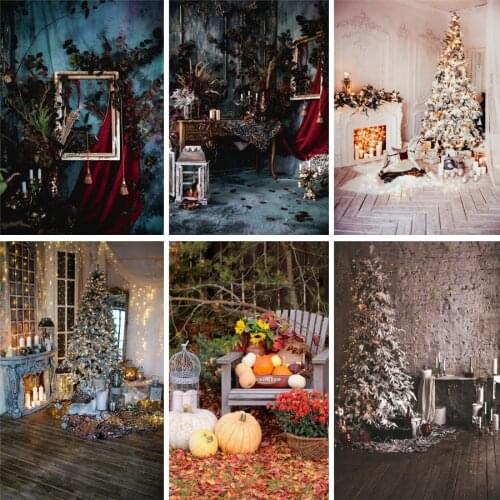 Nitree Photo Studio Photography Backdrop Christmas Tree HD Pattern Vinyl Background Cloth Children Take Pictures Props