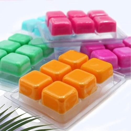 1pc 6 Lattice Wax Melt Molds Blister Candle Packaging Candle Plastic Box Aromatherapy Diy Candle Wickless Wax Melt Candles Boxes