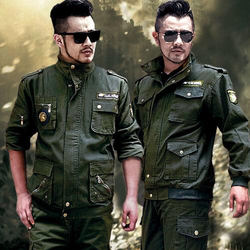 Welder smock suit male age season cotton welder labor protection against the hot wear-resisting thickening outdoor equipment