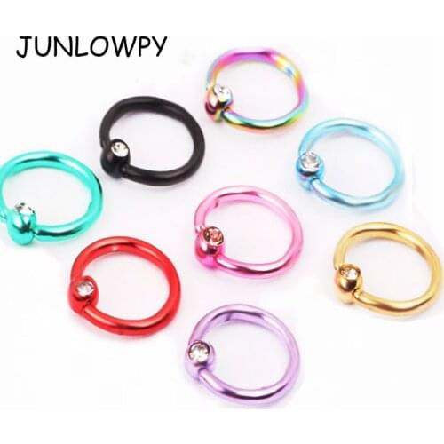 Stainless Steel Crystal Nose Hoop Ring Piercing Stud Mix 8 Colors 100pcs Fake Septum Earring Nose Stud Body Jewelry Non Piercing