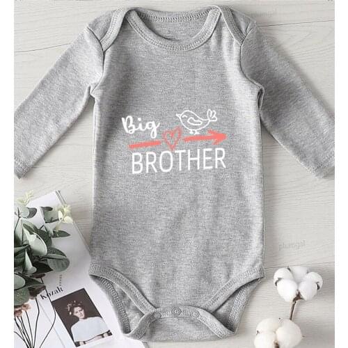 Toddler Boy Romper Baby Girl Clothes Winter Jumpsuit Kids Infant Ropa De Bebe Newborn Clothes Big Brother Love Printed