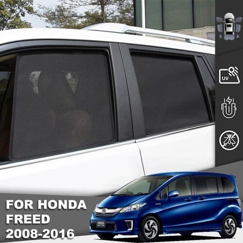 Magnetic Car Sunshade Front Windshield Door Mesh Frame Curtain For Honda Freed 2008-2016 Side Window Sun Visor Truck Sunshield