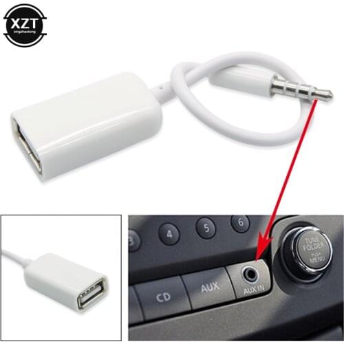 Mini Jack 3.5mm AUX Audio Plug To USB 2.0 Converter Adapter USB Aux Cable For Car MP3 Speaker U Disk USB Flash Drive Accessories