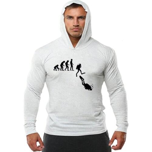 Fashion Dive Instructor Hoodie T-Shirt Evolution Scuba Diving Normal People Black T Shirt Men Print Awesome Spear Fishing Tee