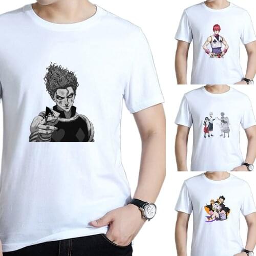 Men T shirt Tops Kawaii Hunter X Hunter Tshirt Anime Manga Tee Gon Freecss Alluka Killua Zoldyck Cosplay Hisoka Chrollo Lucilfer