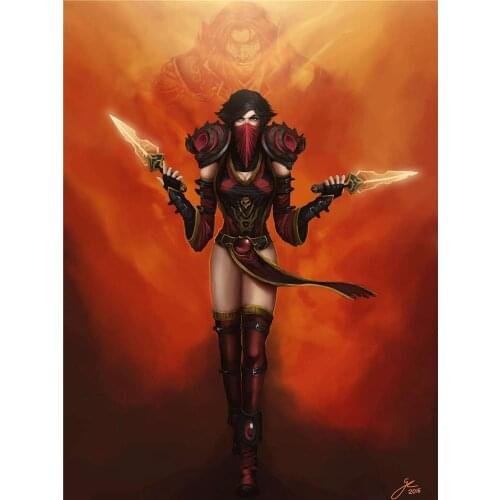 World Of Warcraft Pre-Printed 11CT Cross-Stitch Kit DIY Embroidery DMC Threads Handicraft Craft Handiwork Knitting Wholesale