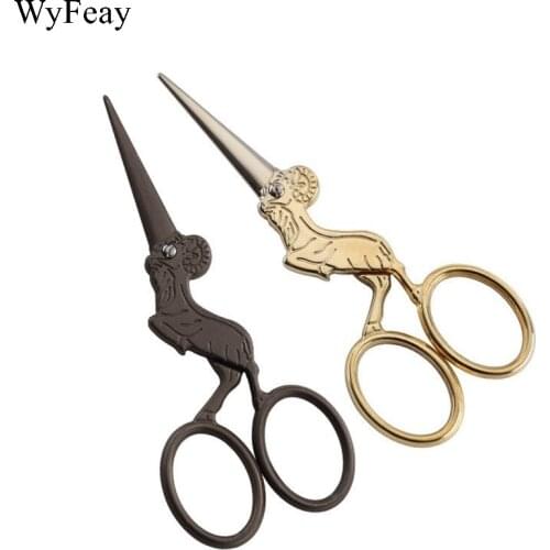 Sheep Shape Innovative Zakka Stainless Steel European Embroidery Retro Vintage Scissors Sewing handwork Needlework Tailor Shears