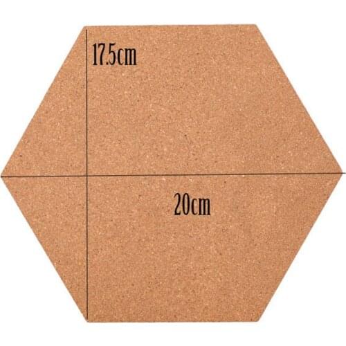 Cork Notice Board Anti-slip Self-adhesive Hexagon Cork Board DIY Photo Wall Art Decors Handcrafts Accessories