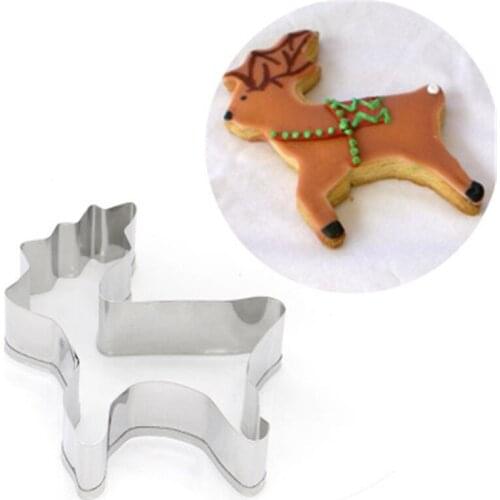 Christmas Reindeer Cookie Presses icing Sets Vegetable Biscuit Cookie Cutter Baking Tools Molds For Plaster Stainless Steel Sale