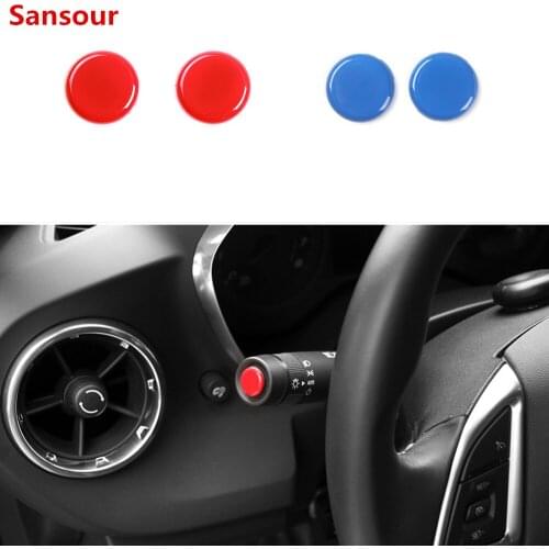 Sansour 2 Color ABS Car Interior Lights Level Pole Top Decoration Cover Stickers For Chevrolet Camaro 2017 Up Car Styling
